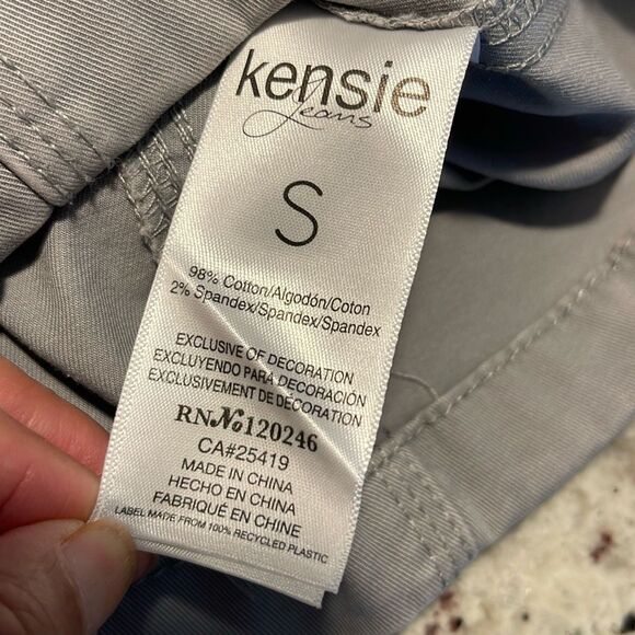 Kensie Jeans Womens Cargo Pockets Cotton Blend Military‎ Jacket Gray Small NWT - Picture 5 of 7